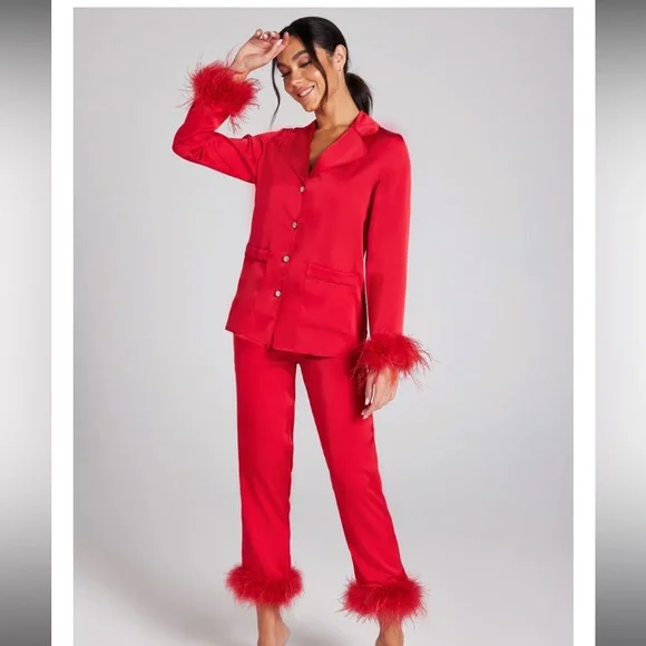 Nadine Merabi Darcie Red Pajamas - Picture 3 of 6